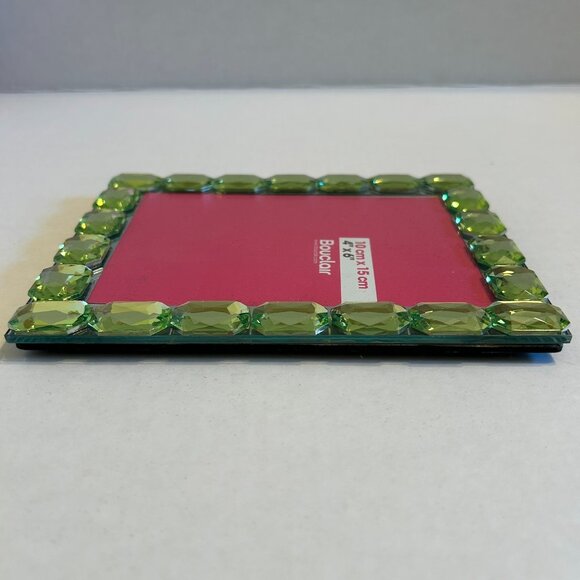 Bouclair 4"x6" green bejewelled picture frame - Picture 5 of 10